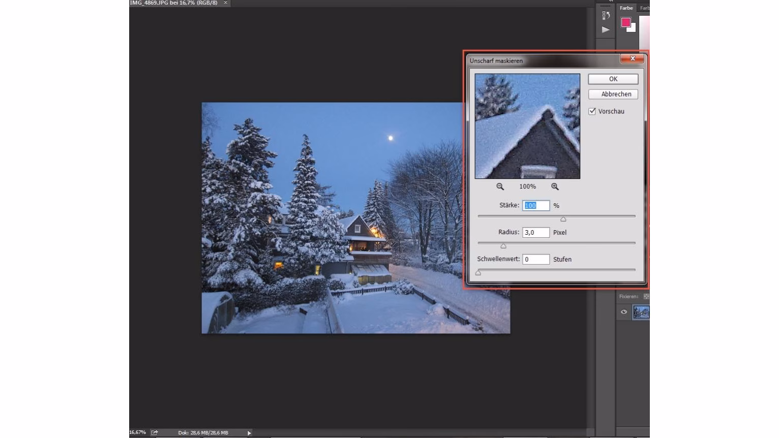 Wie kann ich Kanten in Photoshop Schärfen?