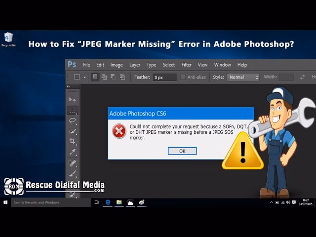 Ihre Photoshop-JPEG-Anfrage konnte nicht abgeschlossen werden?