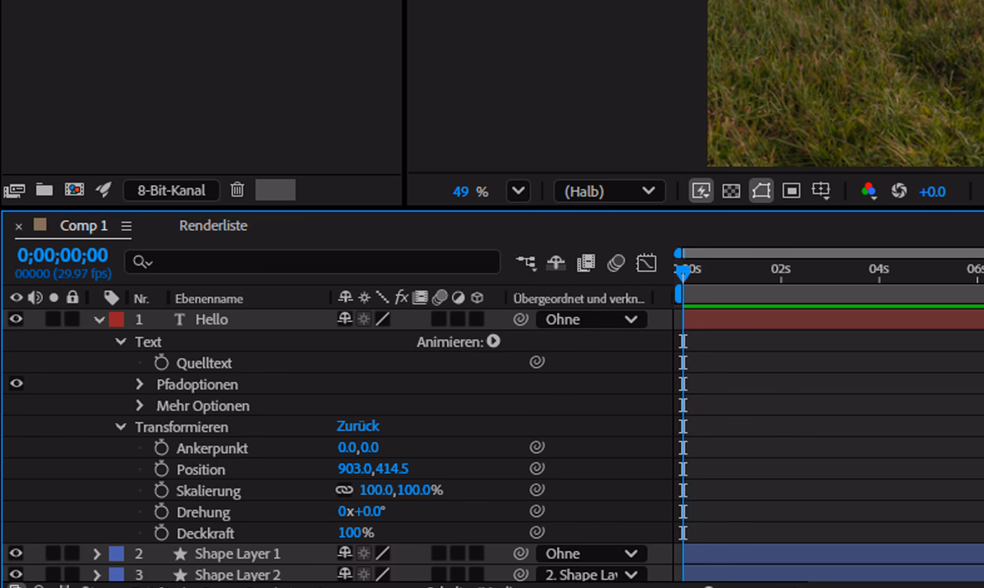 Wie verknüpfe ich Photoshop-Ebenen in After Effects erneut?
