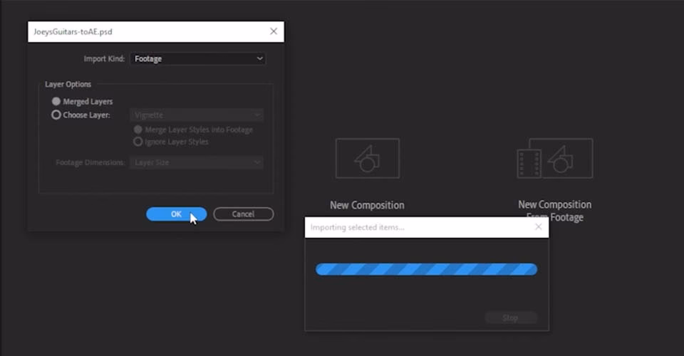 Wie aktualisieren Sie Photoshop-Ebenen in After Effects?