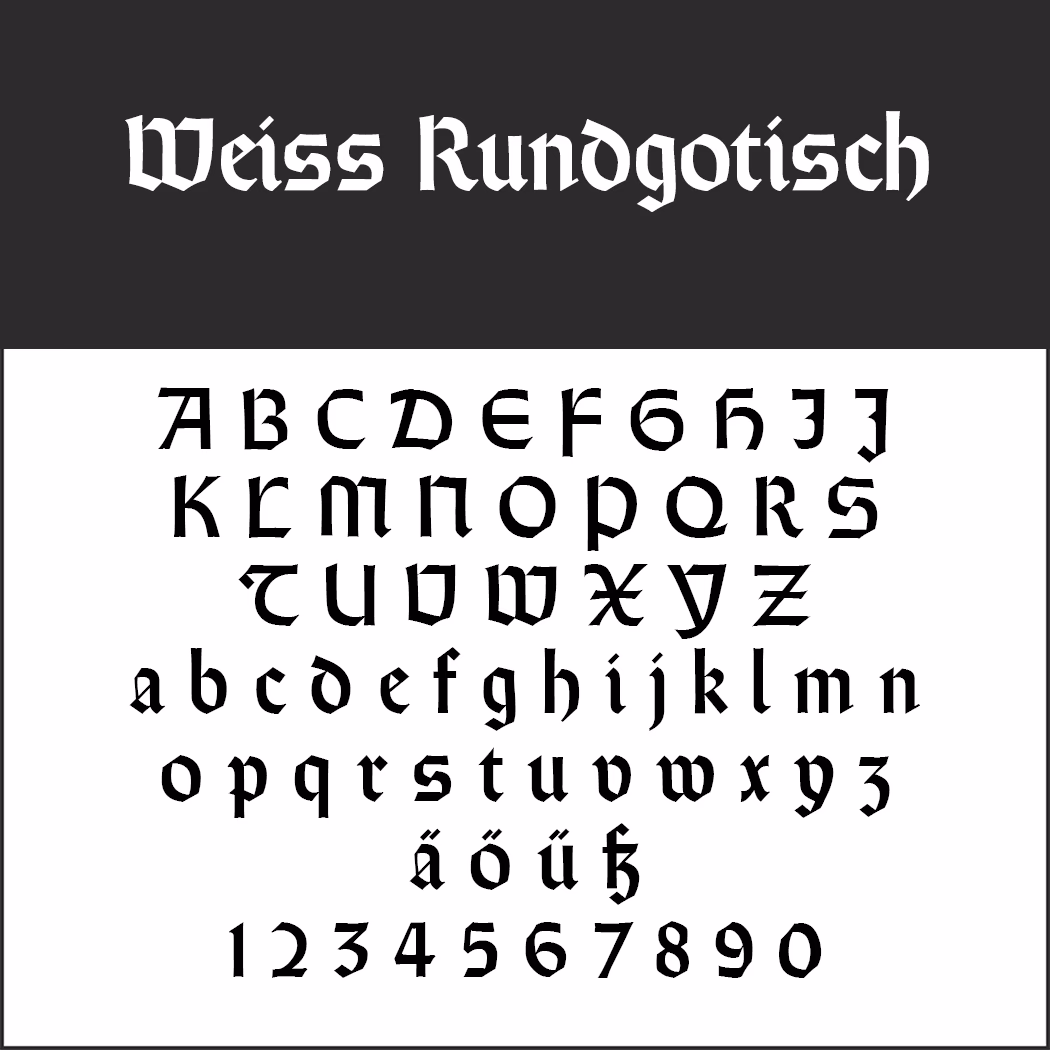 Was ist die altmodische deutsche Schriftart?