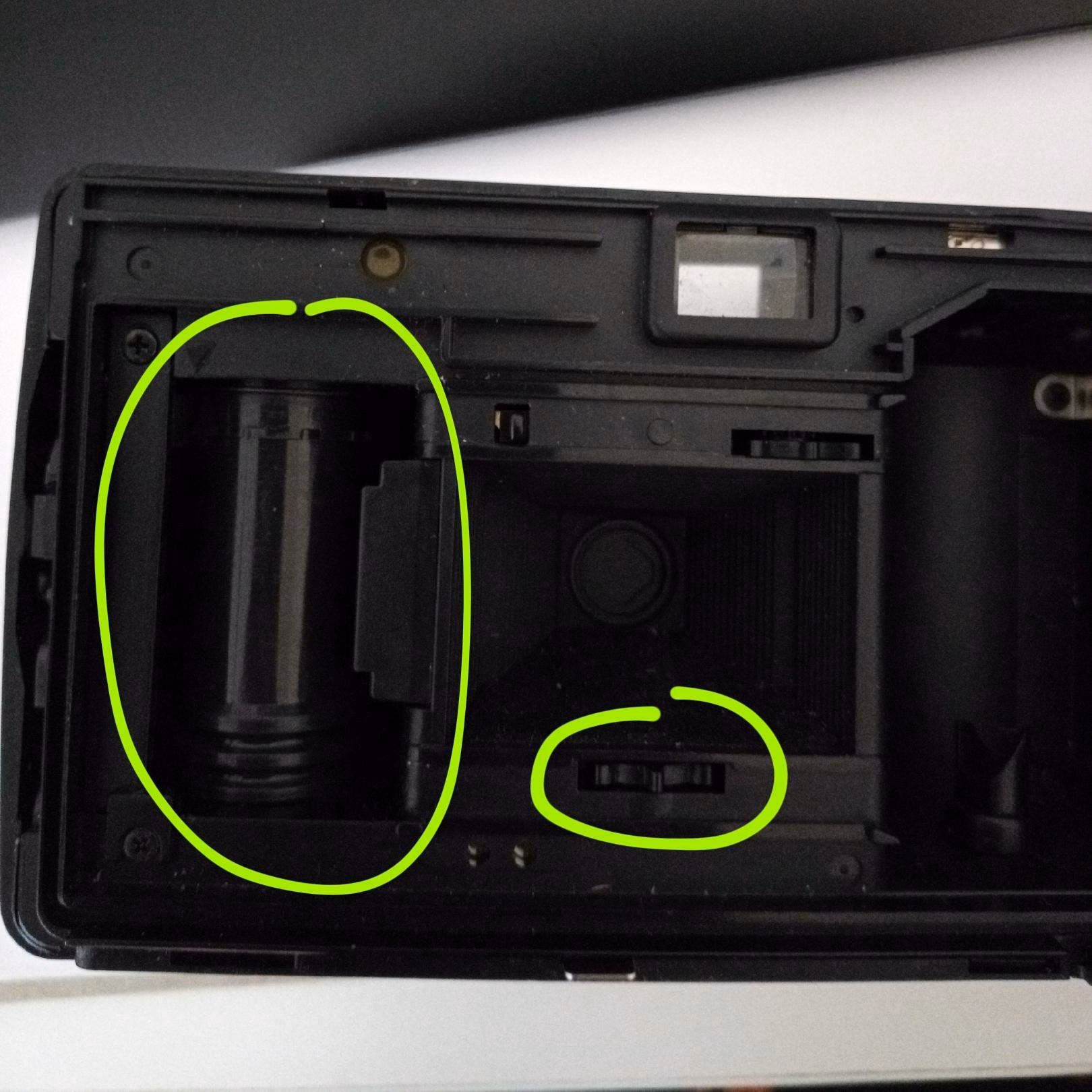 Was ist der Hebel an einer Filmkamera?