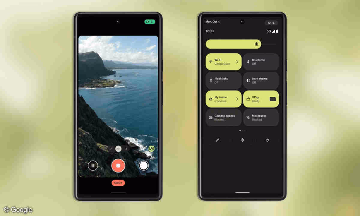 Was bedeutet der grüne Punkt neben der Kamera auf meinem Bildschirm?