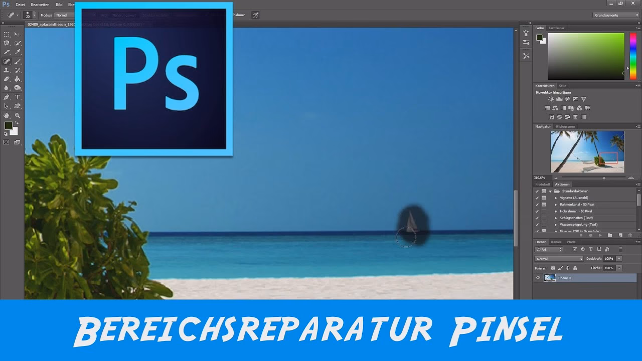 Wo ist das Korrekturpinsel-Werkzeug in Photoshop?