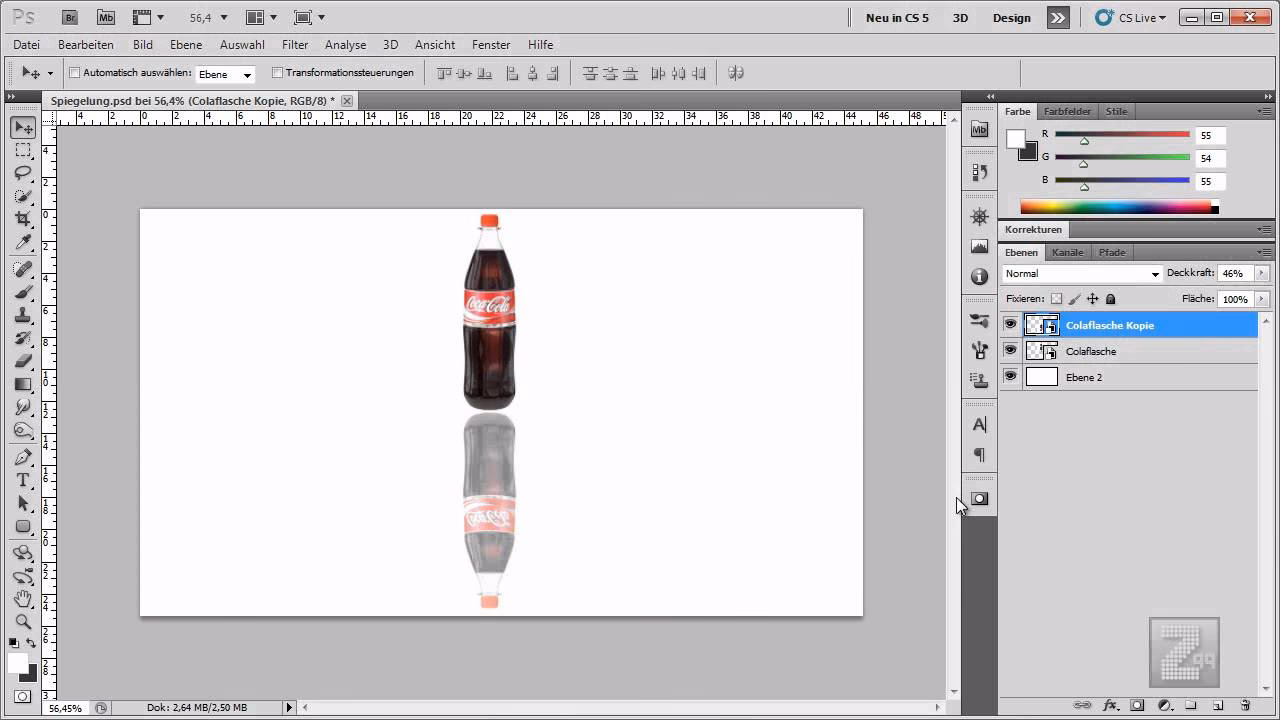 Wie spiegele ich ein Bild in Photoshop?