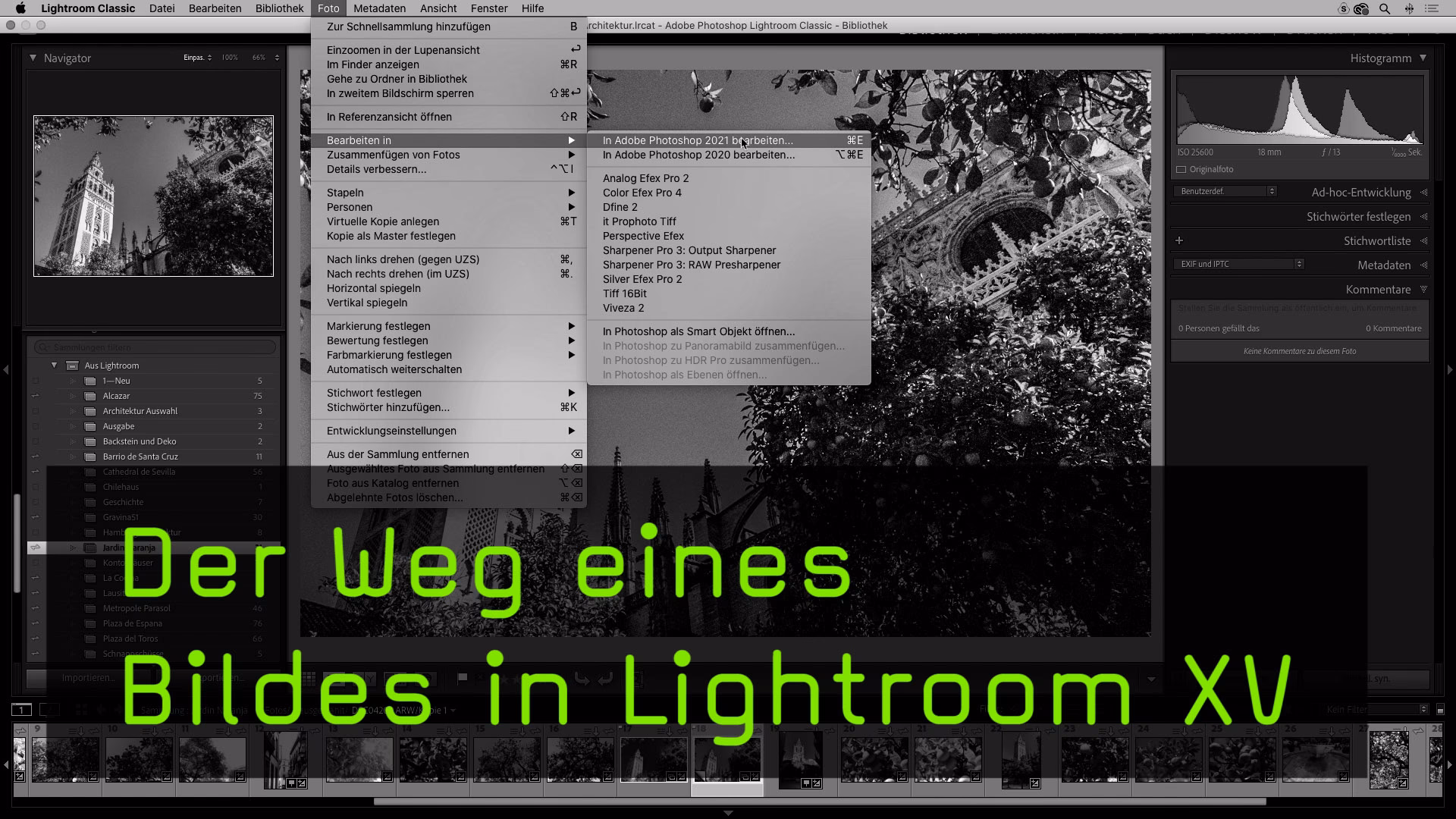 Wie bekomme ich ein Foto von Photoshop zurück nach Lightroom?