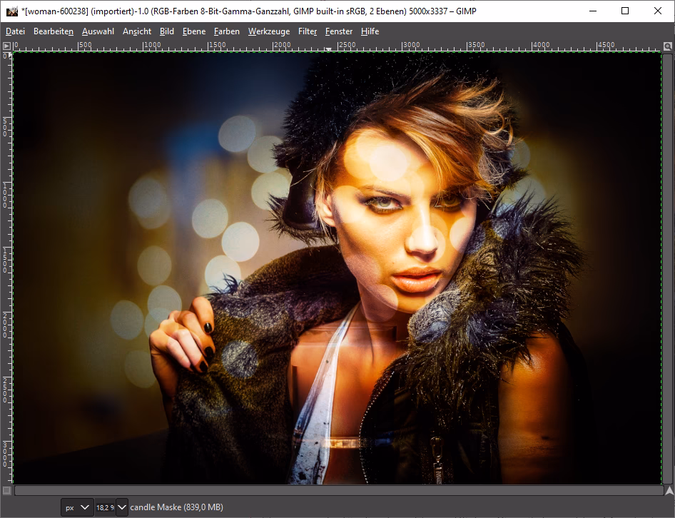 Wie kann ich den Hintergrund in GIMP an ein Bild anpassen?