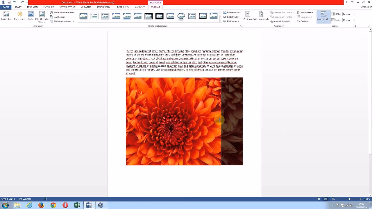 Wie bearbeite ich Word in einem Foto?