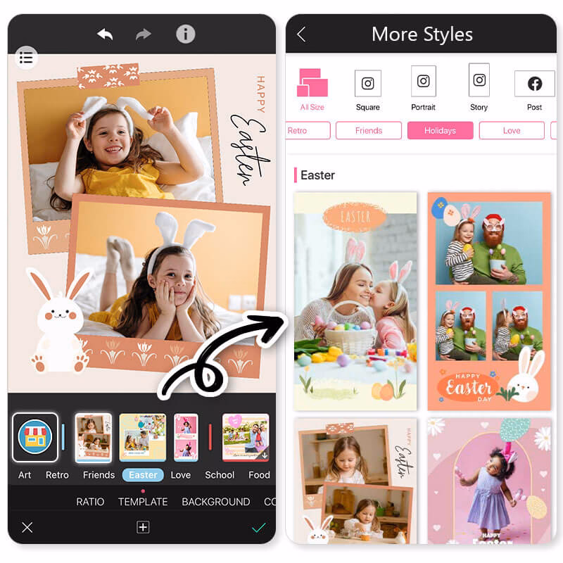 Was ist die App, die Bilder in Rahmen einfügt?