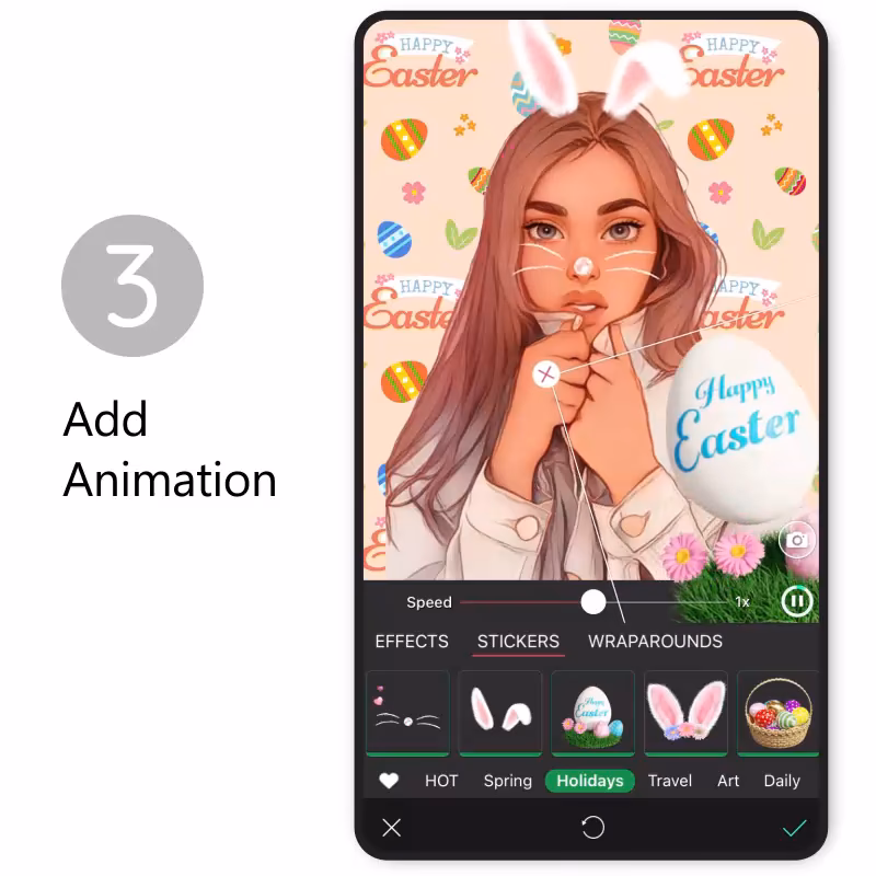 Was ist die App, die Fotos den Osterhasen hinzufügt?