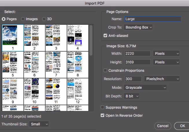 How do I bleed a PDF in Photoshop?