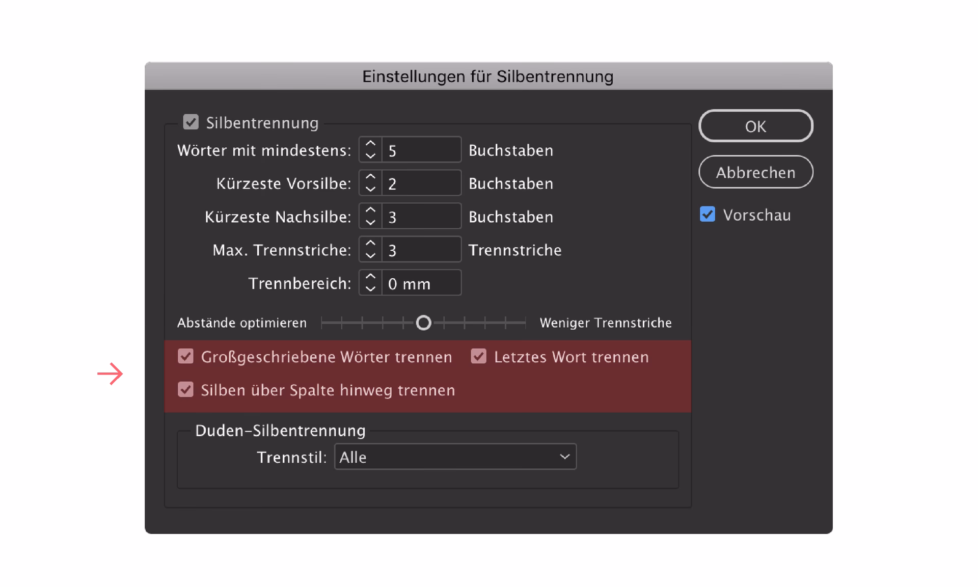 Wie stelle ich den Blocksatz ein?