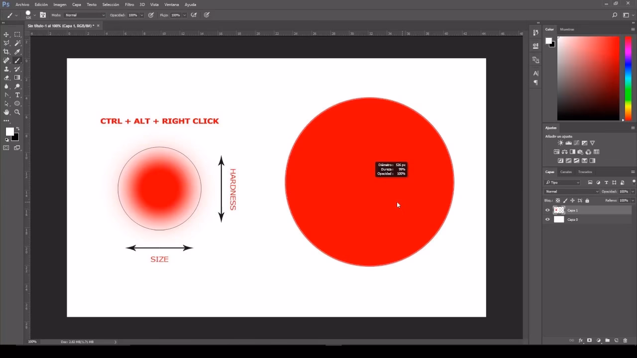 What is the shortcut key of a brush tool?