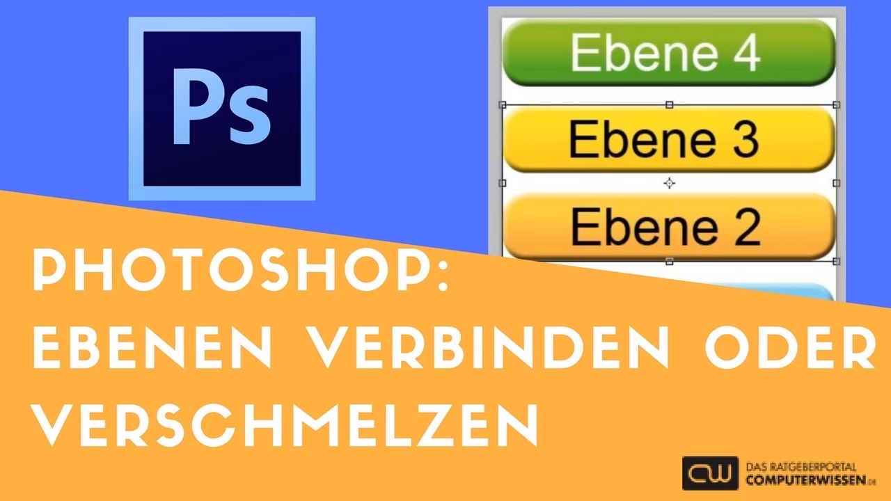Wie kann ich alle Ebenen in Photoshop zusammenführen, ohne Ebenen zu verlieren?