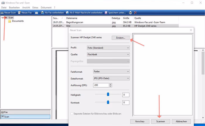 Wie kann ich einen Scan in Word einfügen?