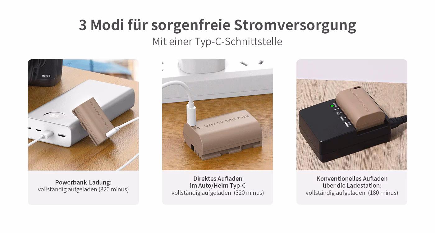 Kann man einen Canon EOS Akku in der Kamera laden?