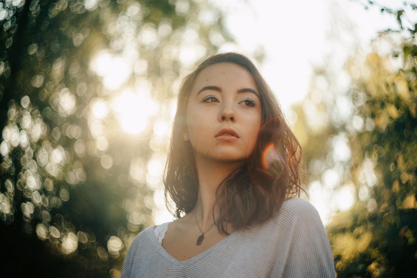 Welche Kameraeinstellung lässt den Hintergrund unscharf werden?