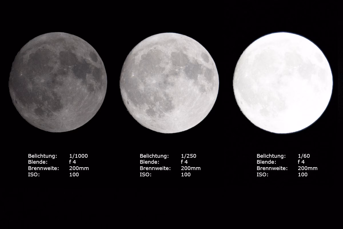 Wie lässt sich der Mond auf Fotos gut darstellen?