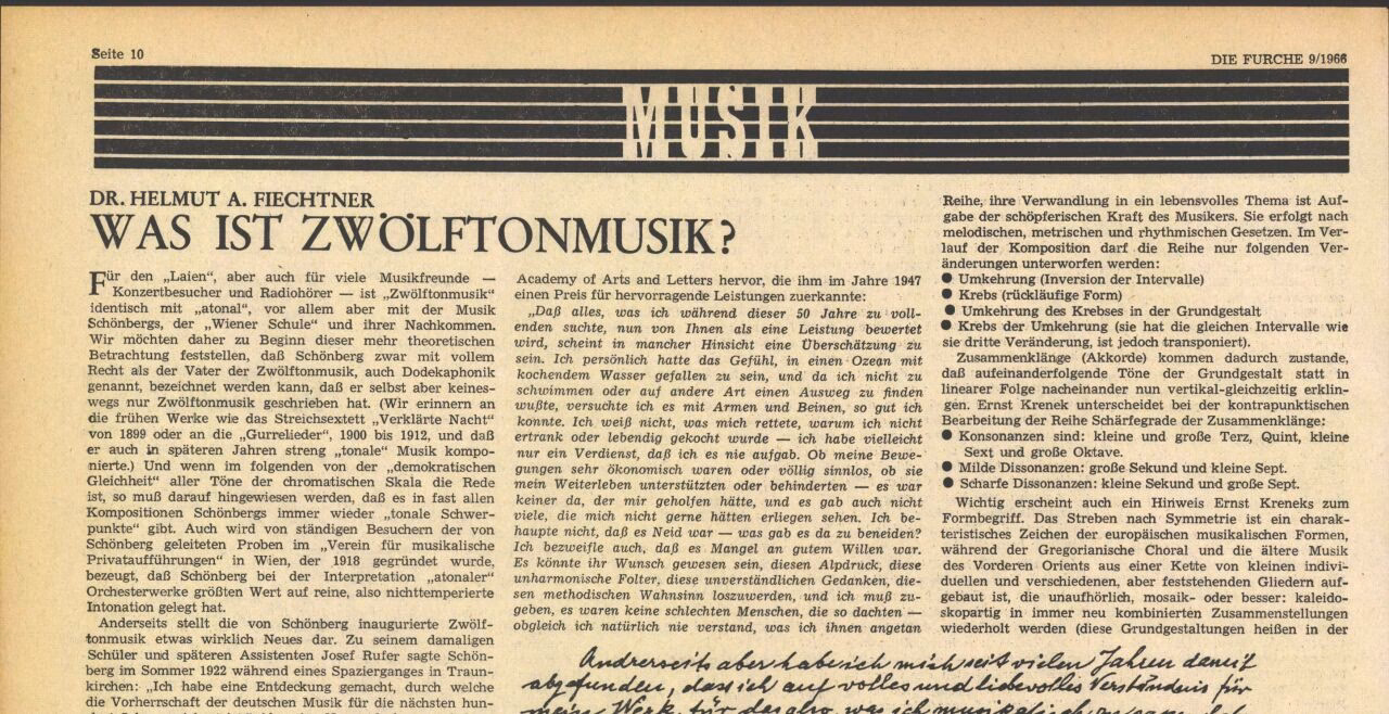 Was ist die Grundreihe der Zwölftonmusik?