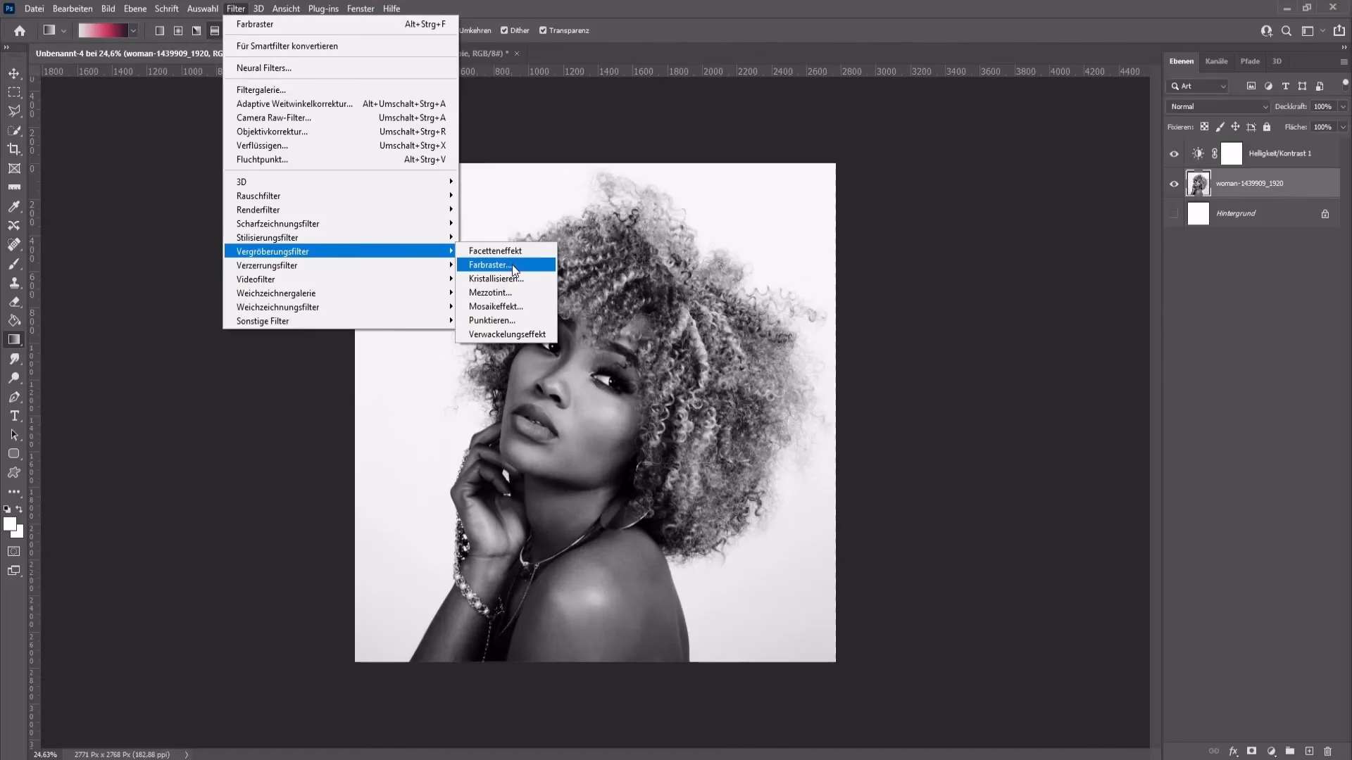 Wie ändere ich die Interpolation in Photoshop?
