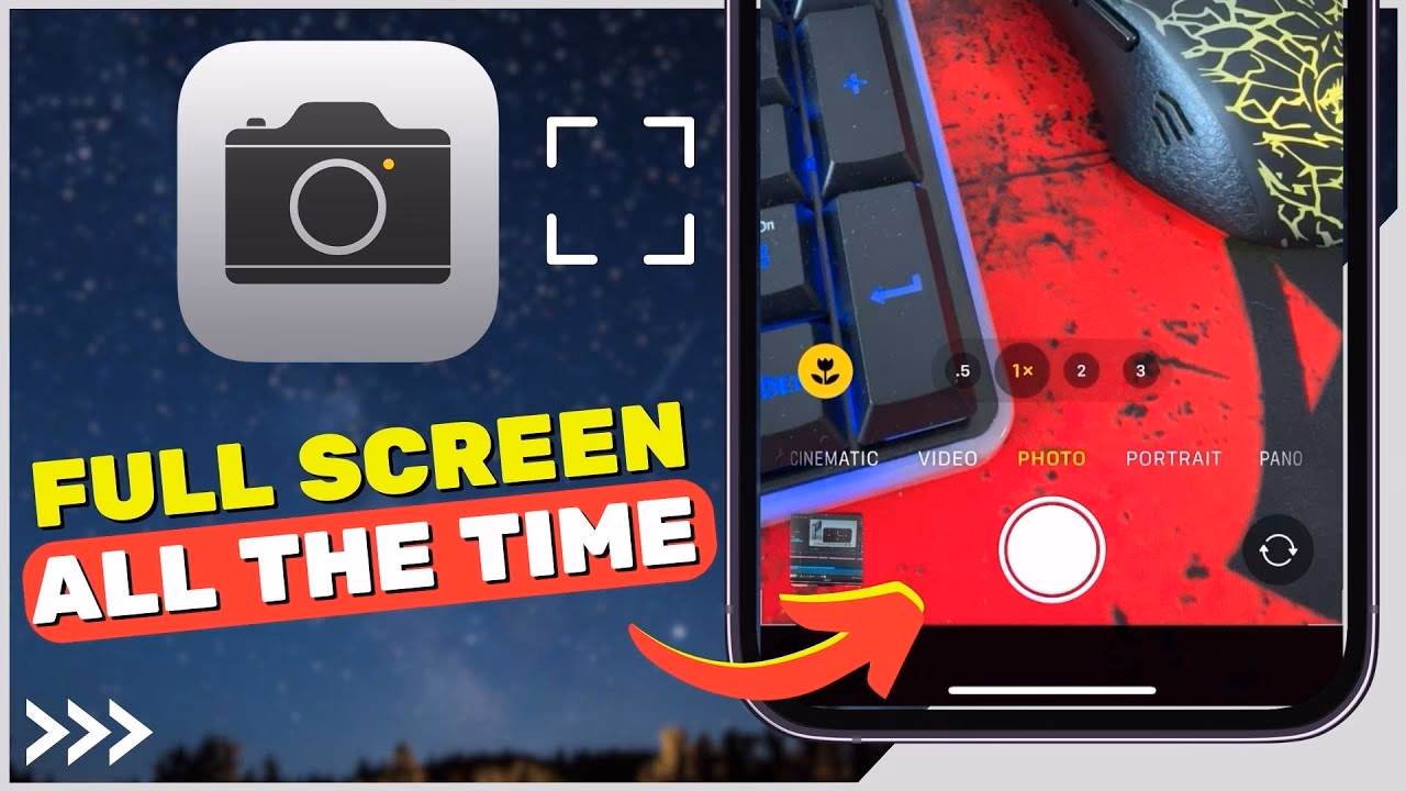Wie kann ich auf meinem iPhone Fotos außerhalb des Kamerarahmens aufnehmen?