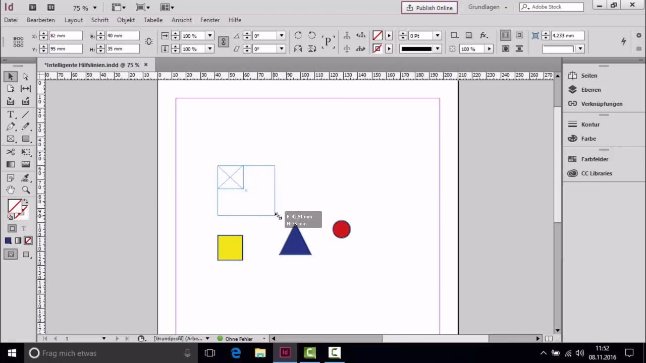 Wie erhalte ich intelligente Hilfslinien in Photoshop?