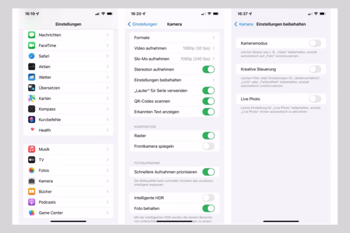 Welche Funktionen hat die Kamera des iPhone XS?