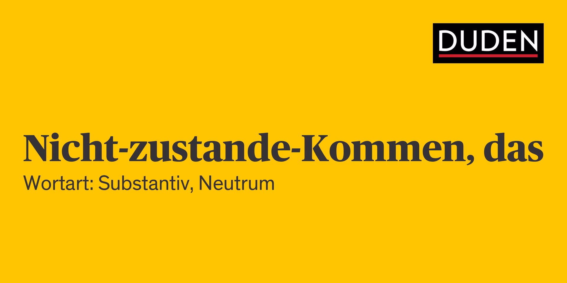 Ist nicht zustande gekommen.?