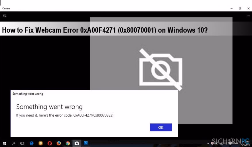 Was bedeutet der Fehlercode 0xa00f429f auf der Kamera?