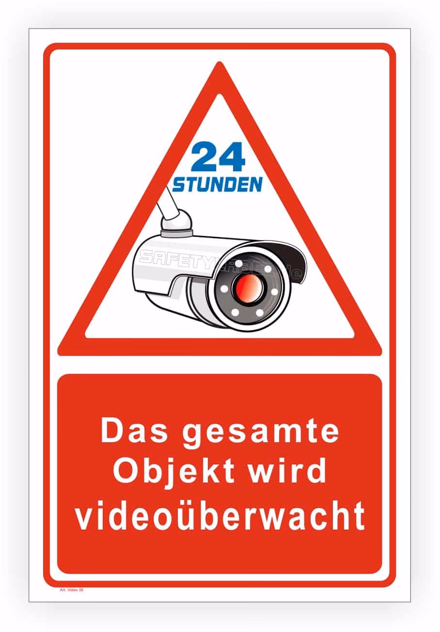 Wie groß muss ein Hinweisschild für die Videoüberwachung sein?