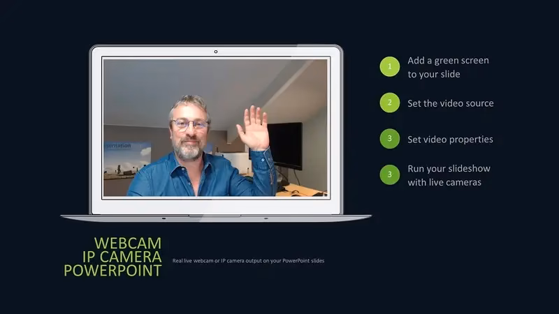 Wie kann ich die Kamera in PowerPoint umschalten?