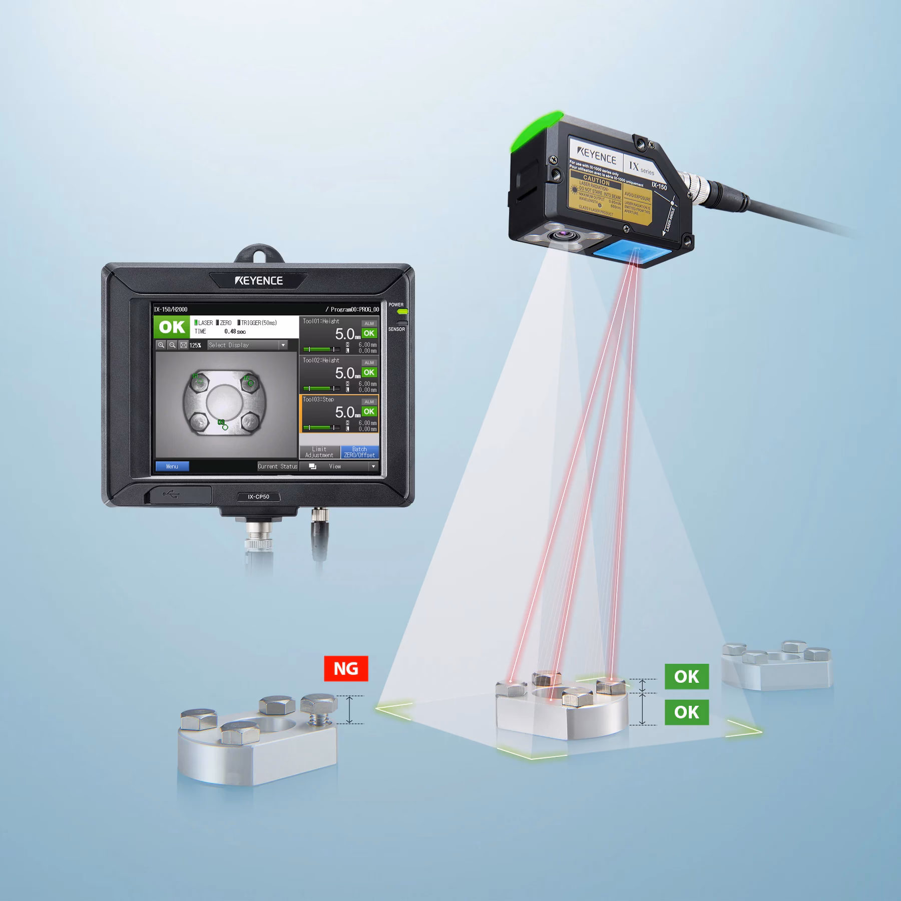 How does Keyence sensor work?