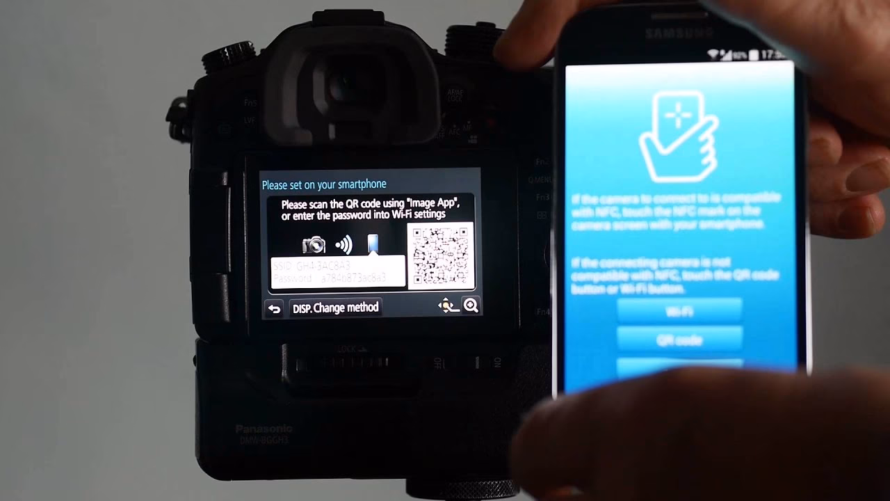 Wo ist der QR-Code auf einer Panasonic-Kamera?