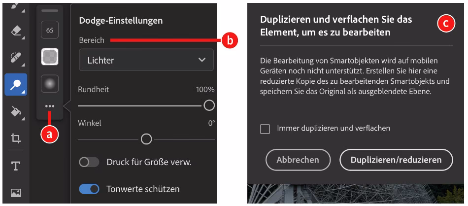 Was ist die Tastenkombination für die Belichtung in Photoshop?