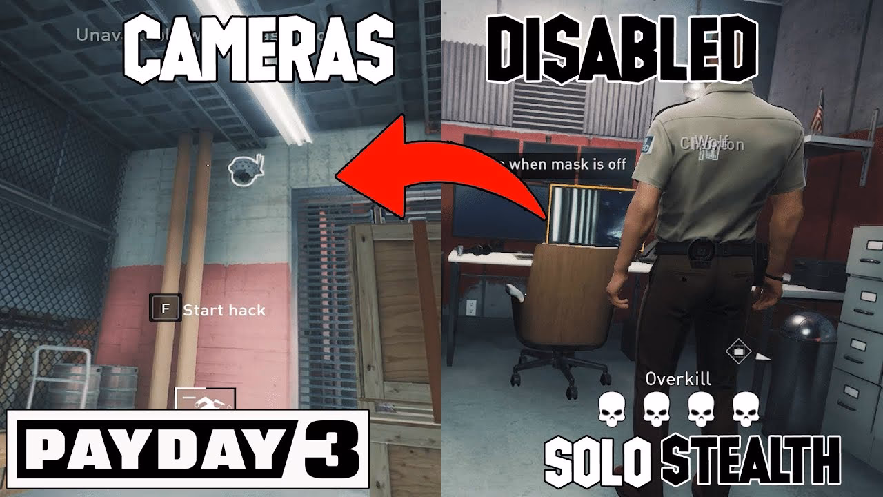 Kann man in Payday 2 Kameras zerstören?