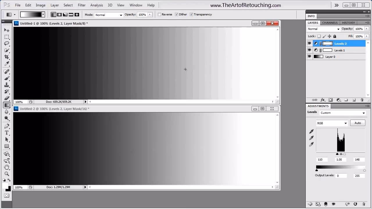 Wie stellt man 16 Bit in Photoshop ein?