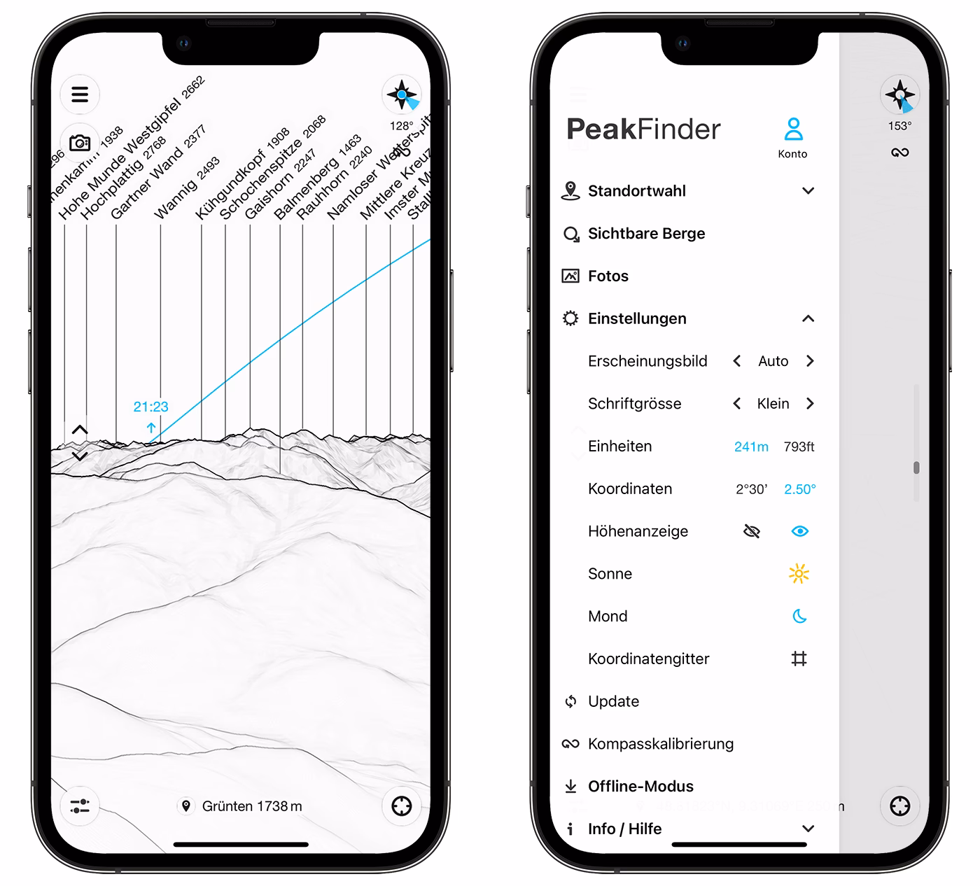 Ist PeakFinder kostenlos?