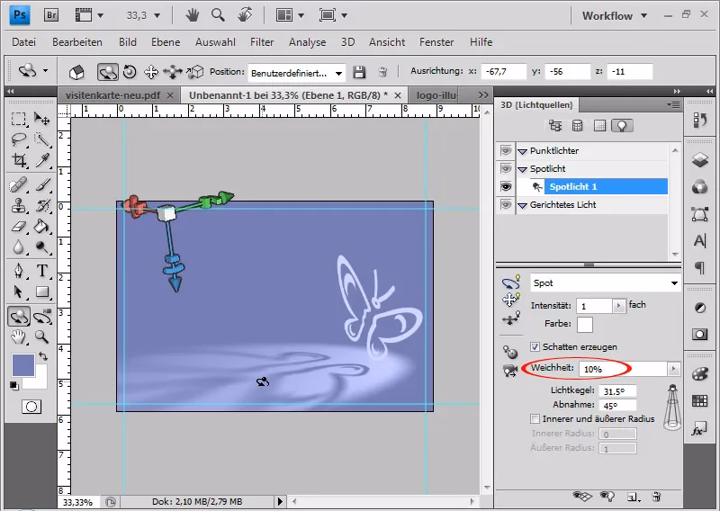 Wie erziele ich einen Schatteneffekt in Photoshop?