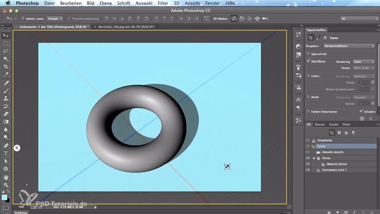 Wie füge ich 3D-Objekte in Photoshop ein?