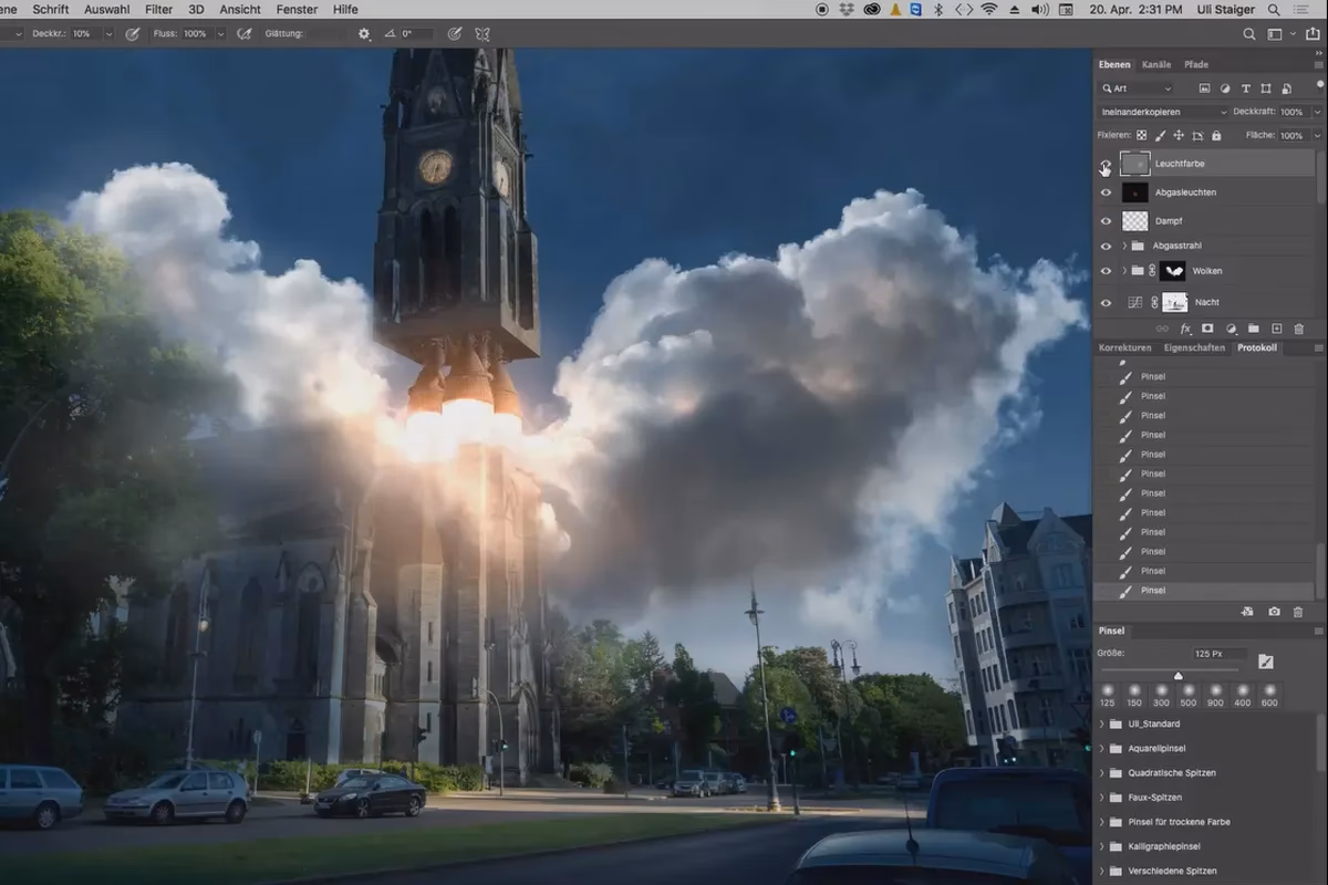 Wie füge ich 3D-Objekte in Photoshop ein?