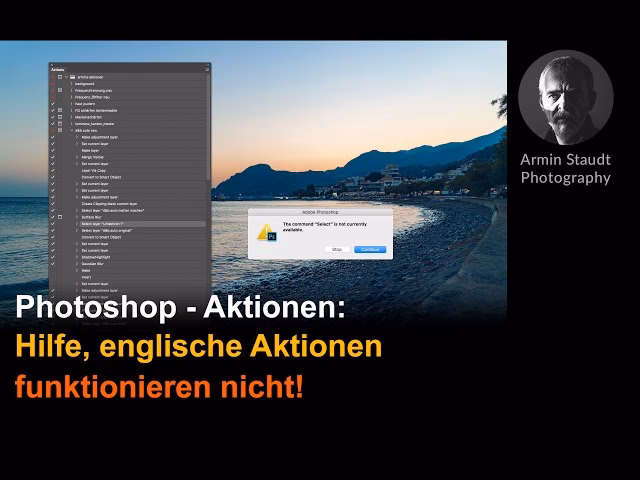 Warum meldet Photoshop, dass der Befehl „Auswählen“ nicht verfügbar ist?