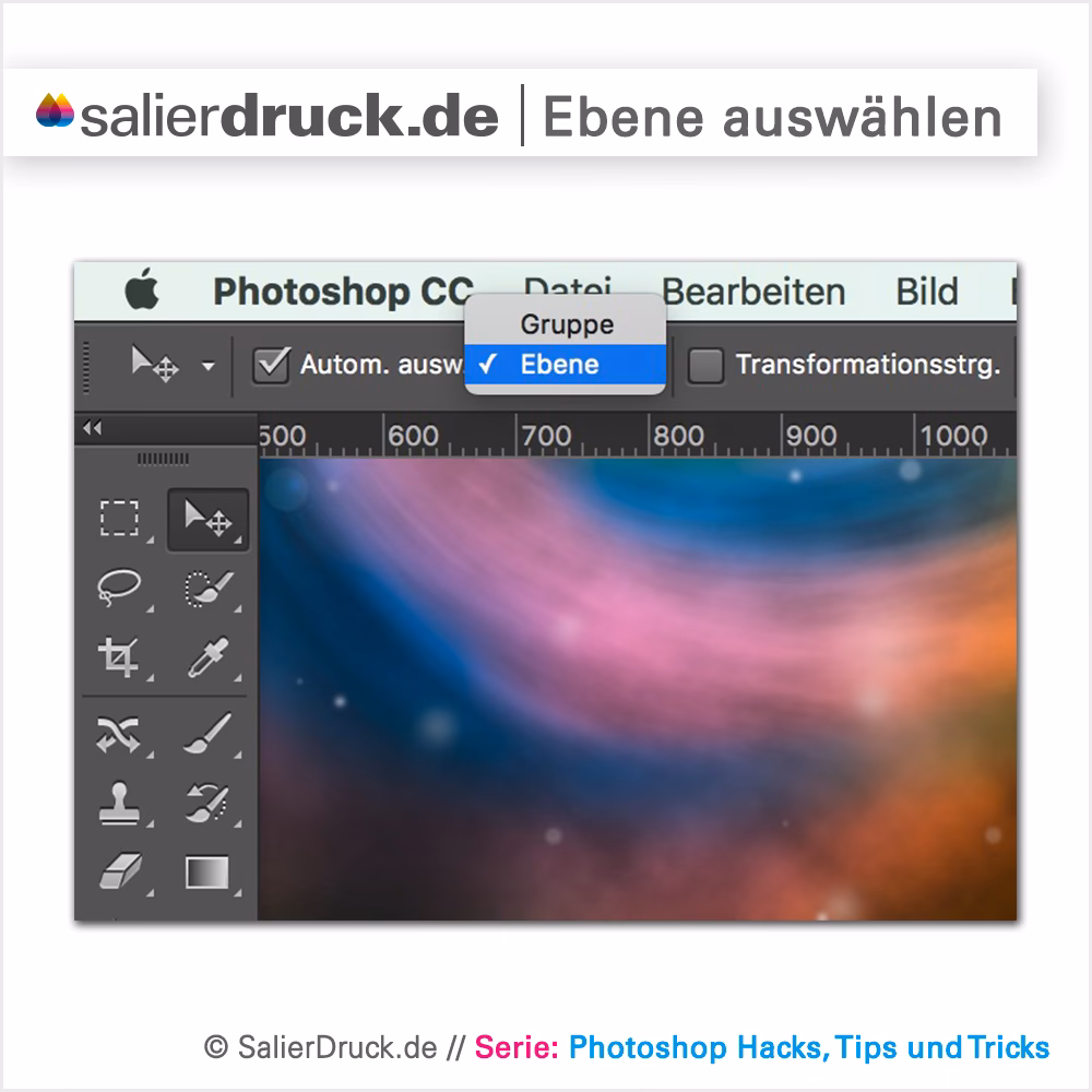 Wie verschiebe ich ein Objekt in Photoshop auf eine neue Ebene?