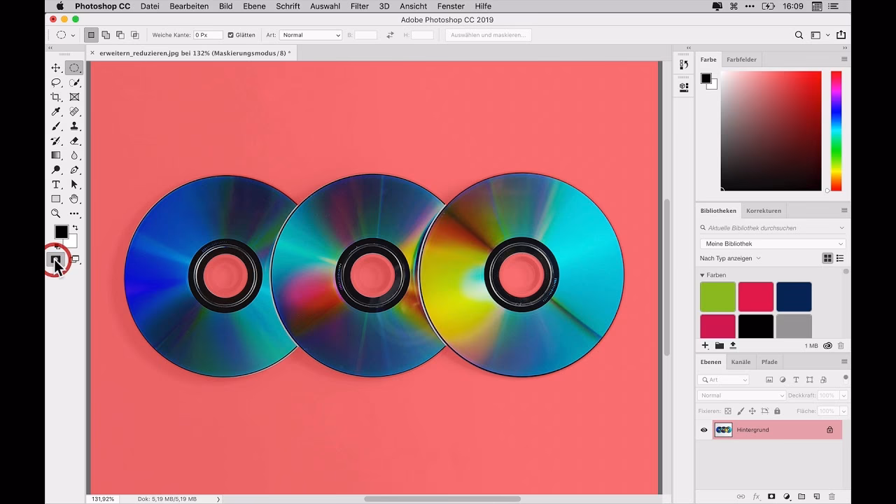 Wie kann ich eine Auswahl in Photoshop umkehren?