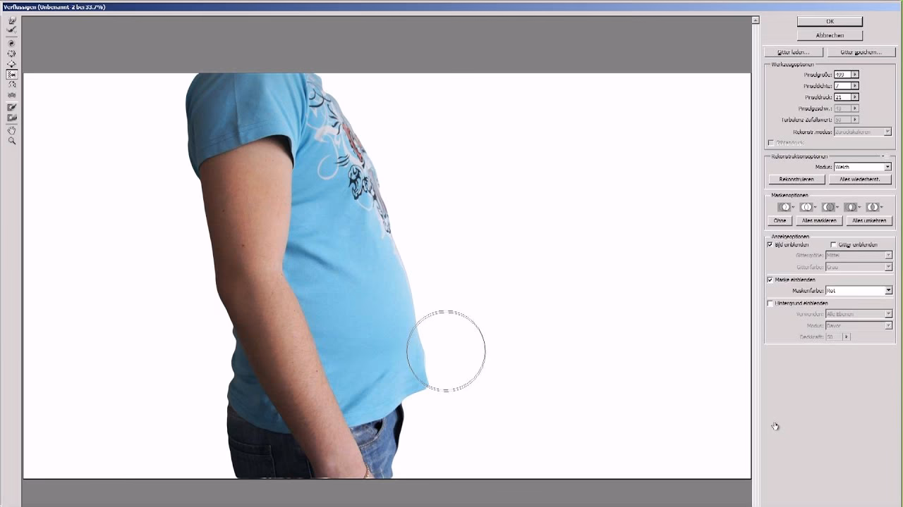 Wie bearbeite ich Fettrollen in Photoshop?