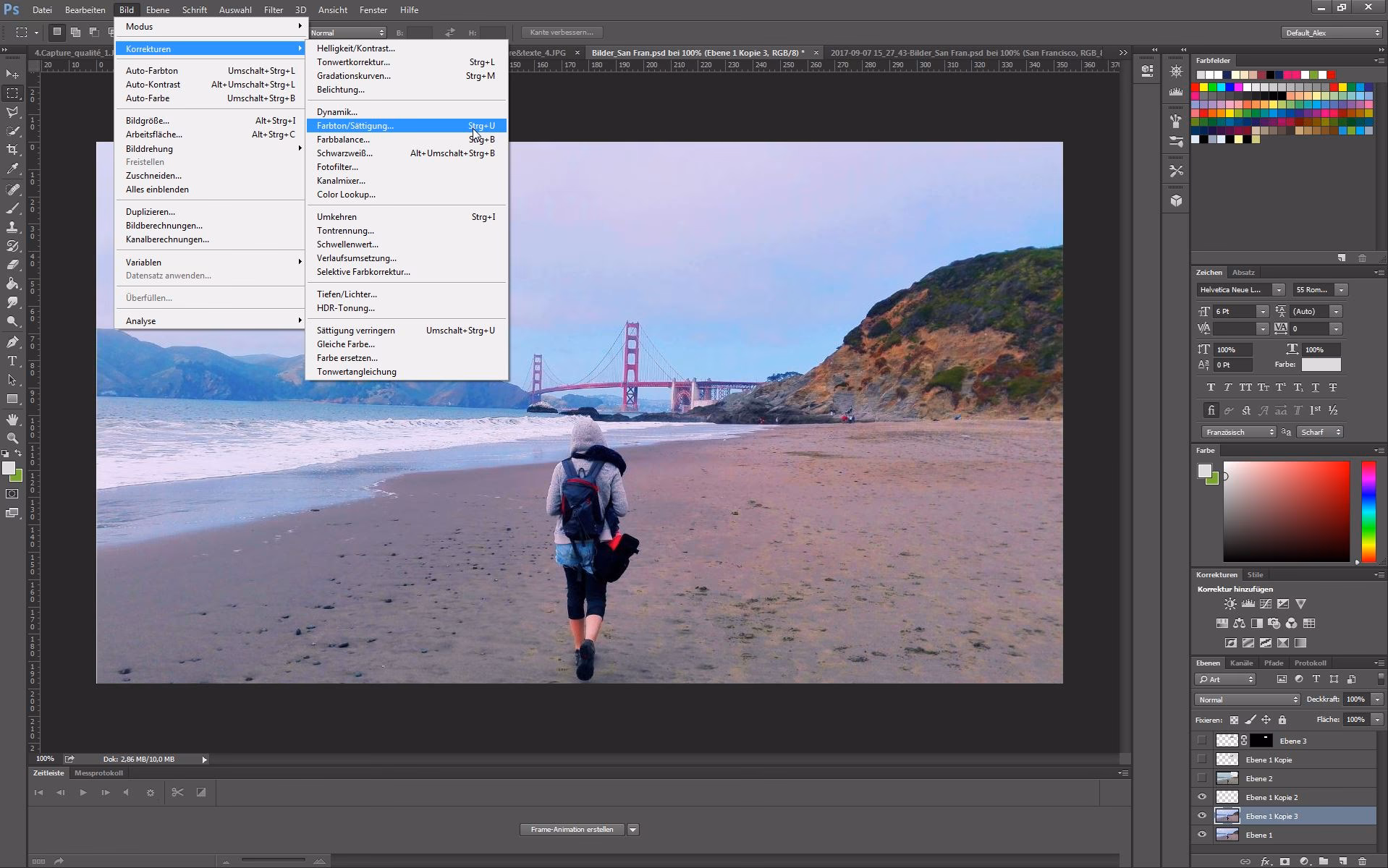 Wie bearbeite ich in Photoshop etwas aus einem Bild?