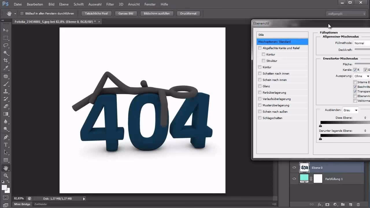 Wie entferne ich eine versteckte Ebene in Photoshop?