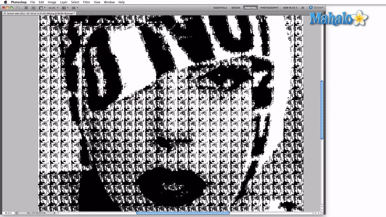 Wie erstelle ich ein Bitmap-Bild in Photoshop?