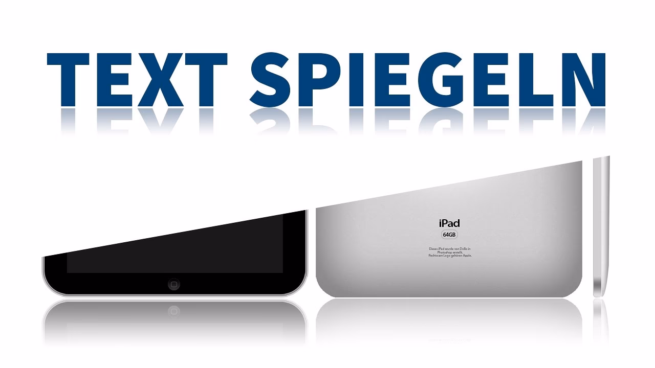 Wie kann ich Text in Photoshop spiegeln?