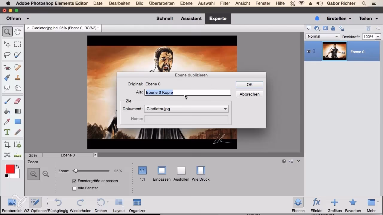Wie wiederholt man eine Ebene in Photoshop?