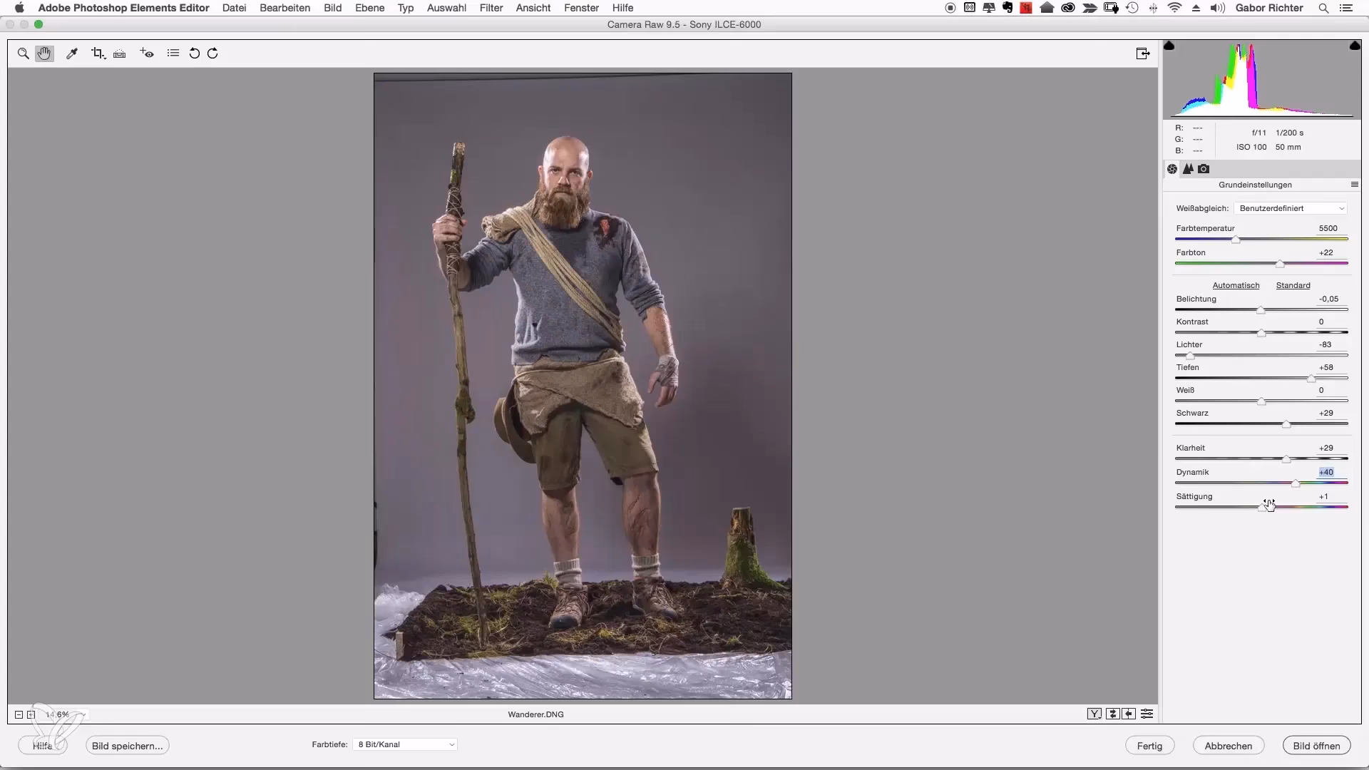 Wo ist der Farbtemperaturregler in Photoshop?